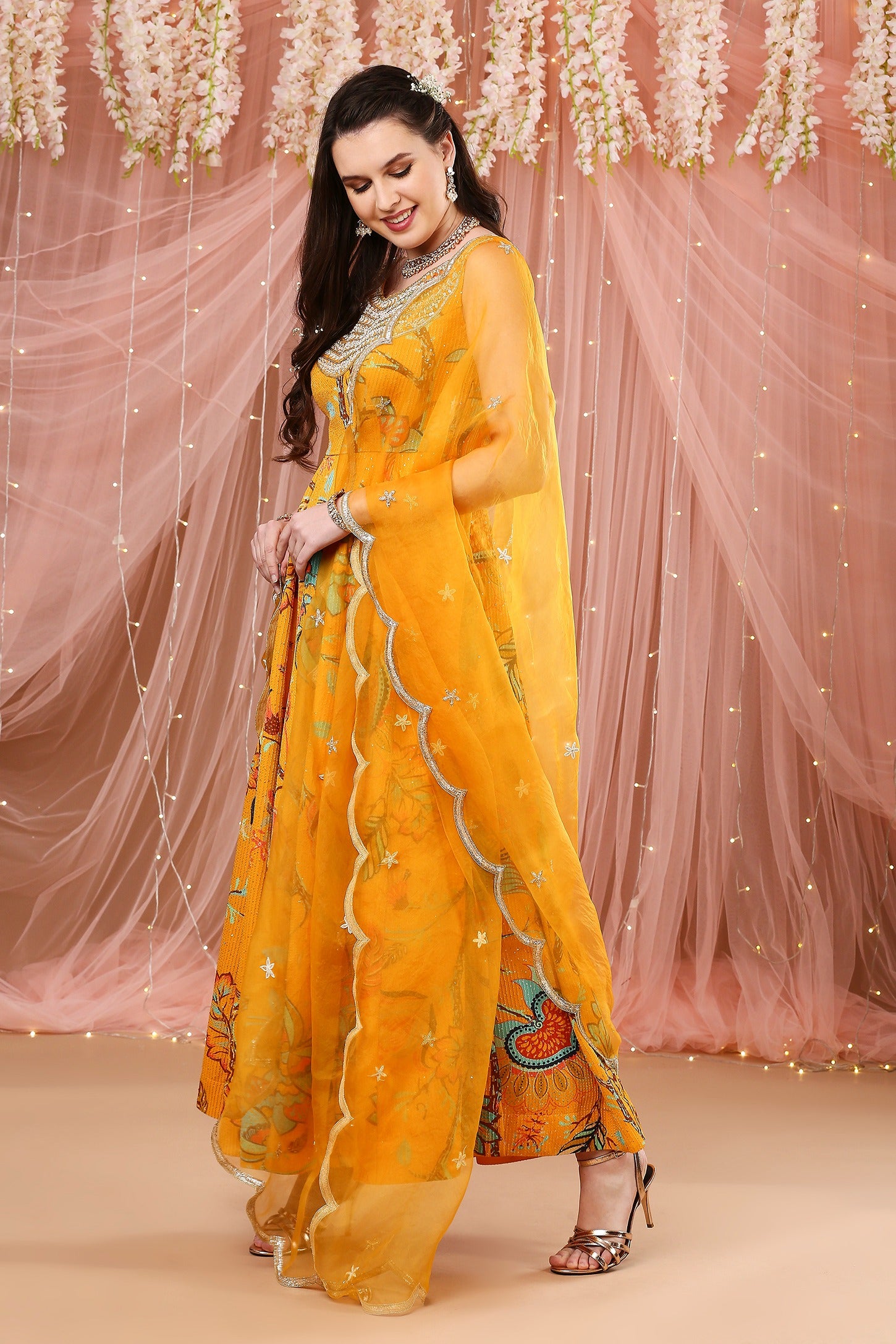 Mango yoke Anarkali