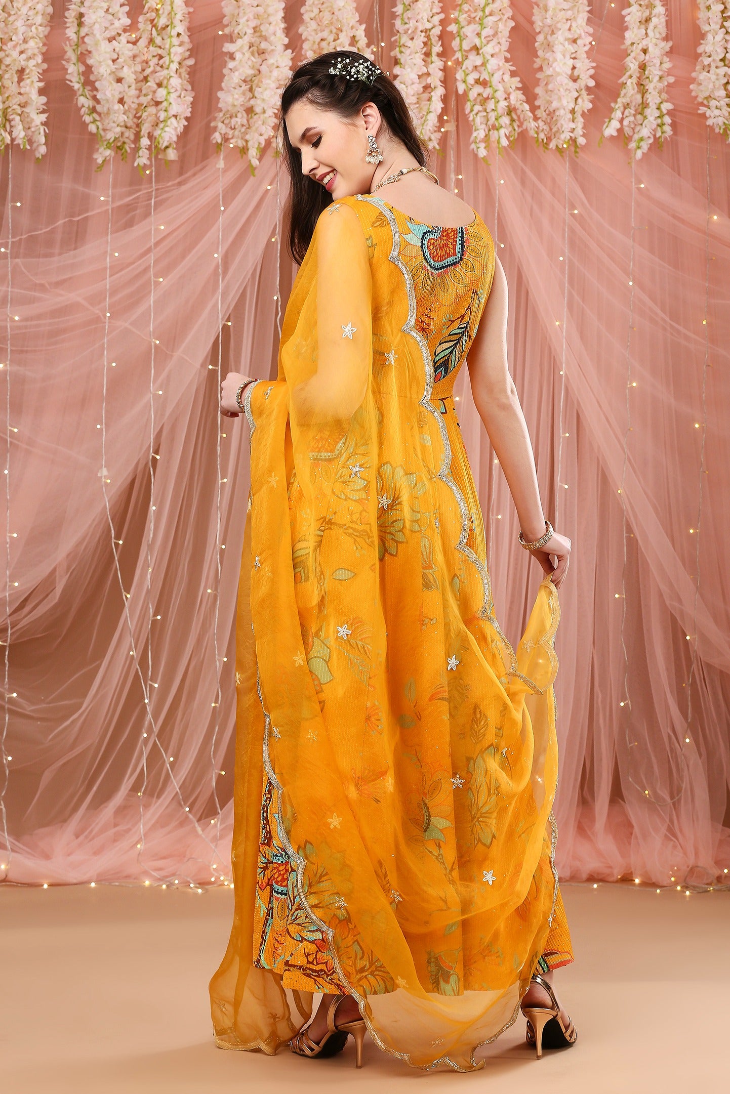 Mango yoke Anarkali