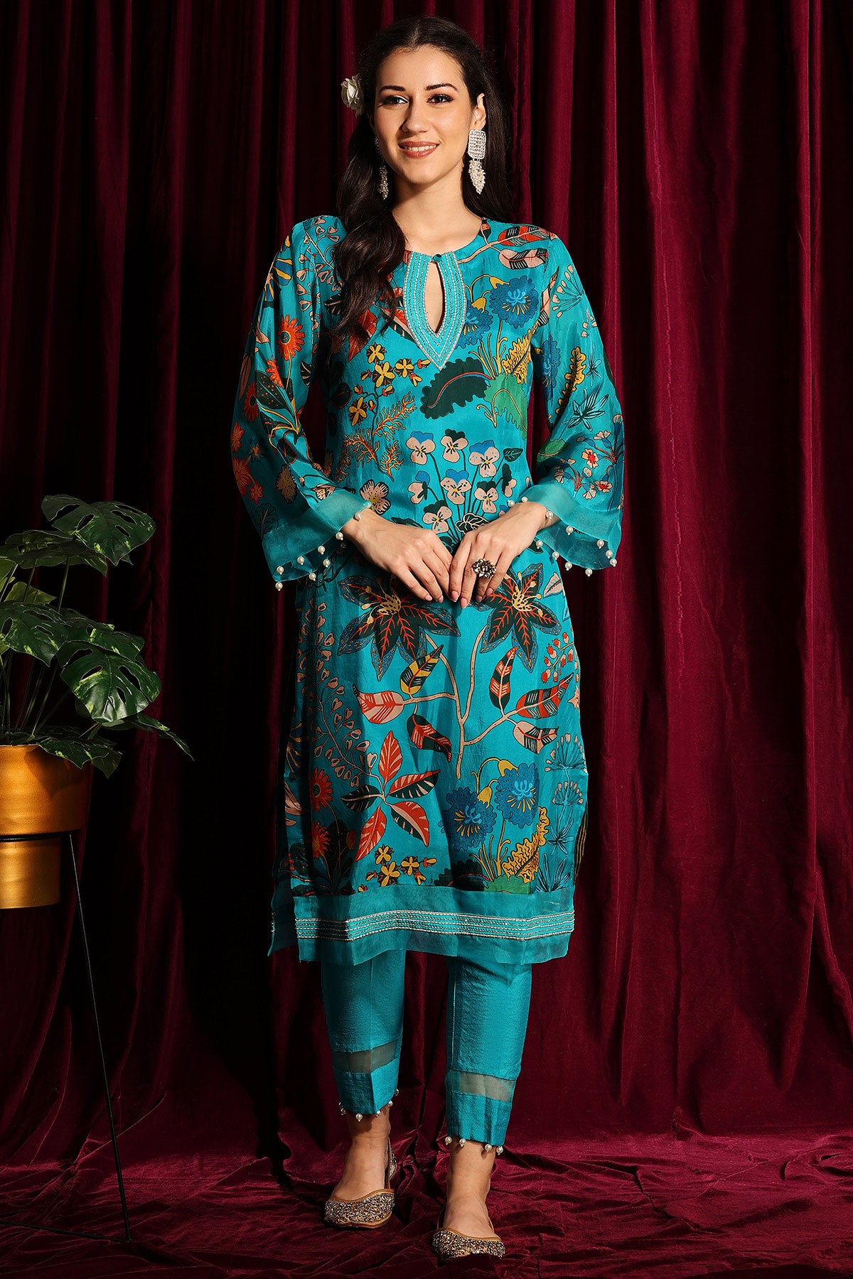 Straight Tunic With Cigarette Pants