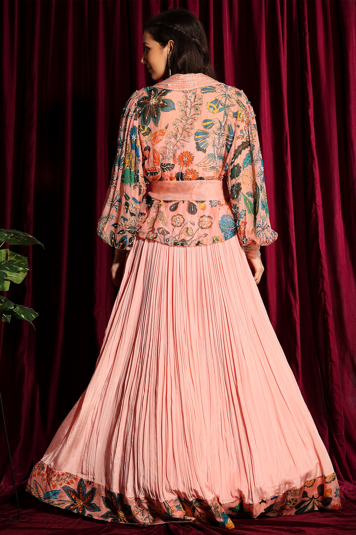 Organza Jacket Lehenga