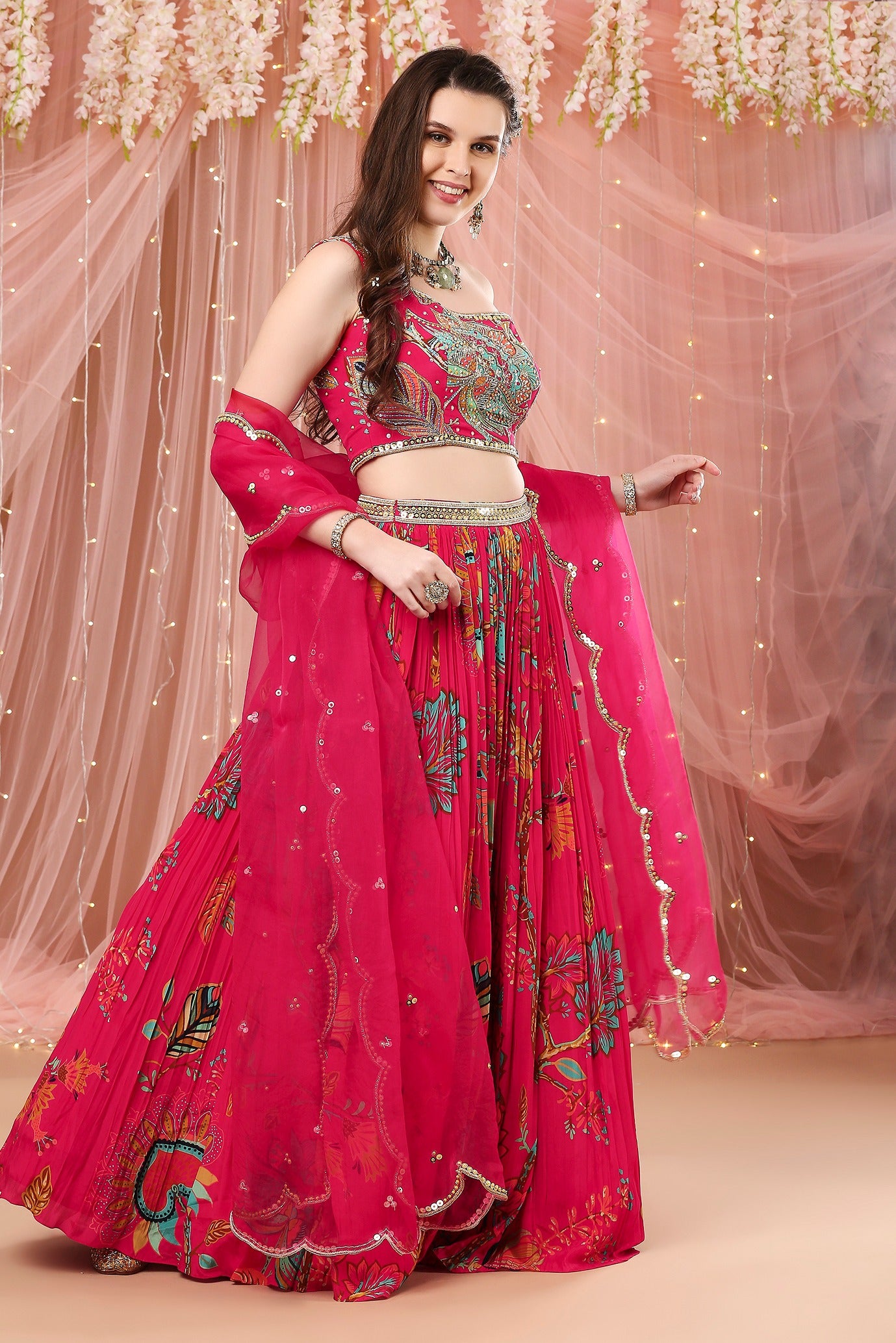 Rani One Shoulder Lehenga