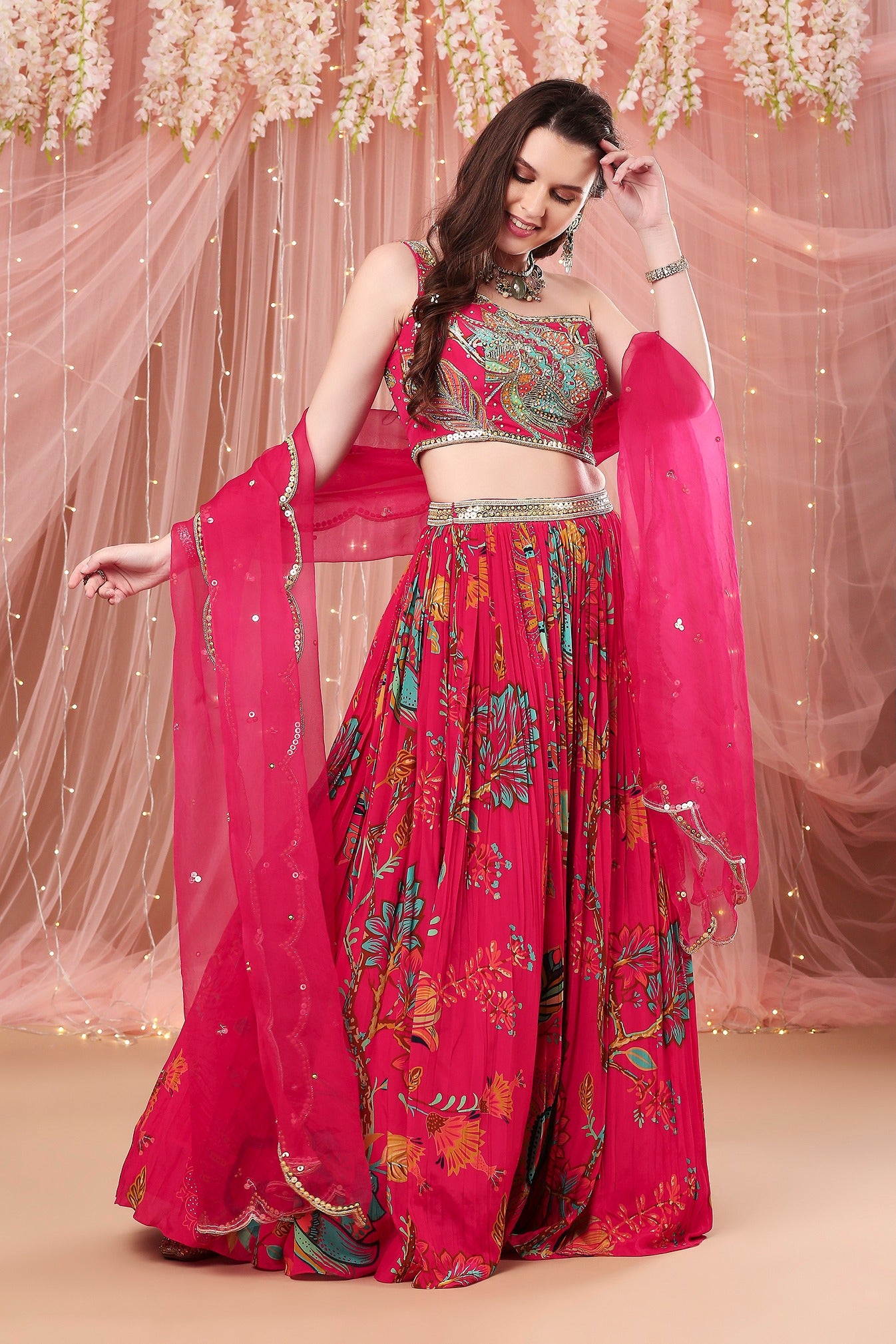 Rani One Shoulder Lehenga