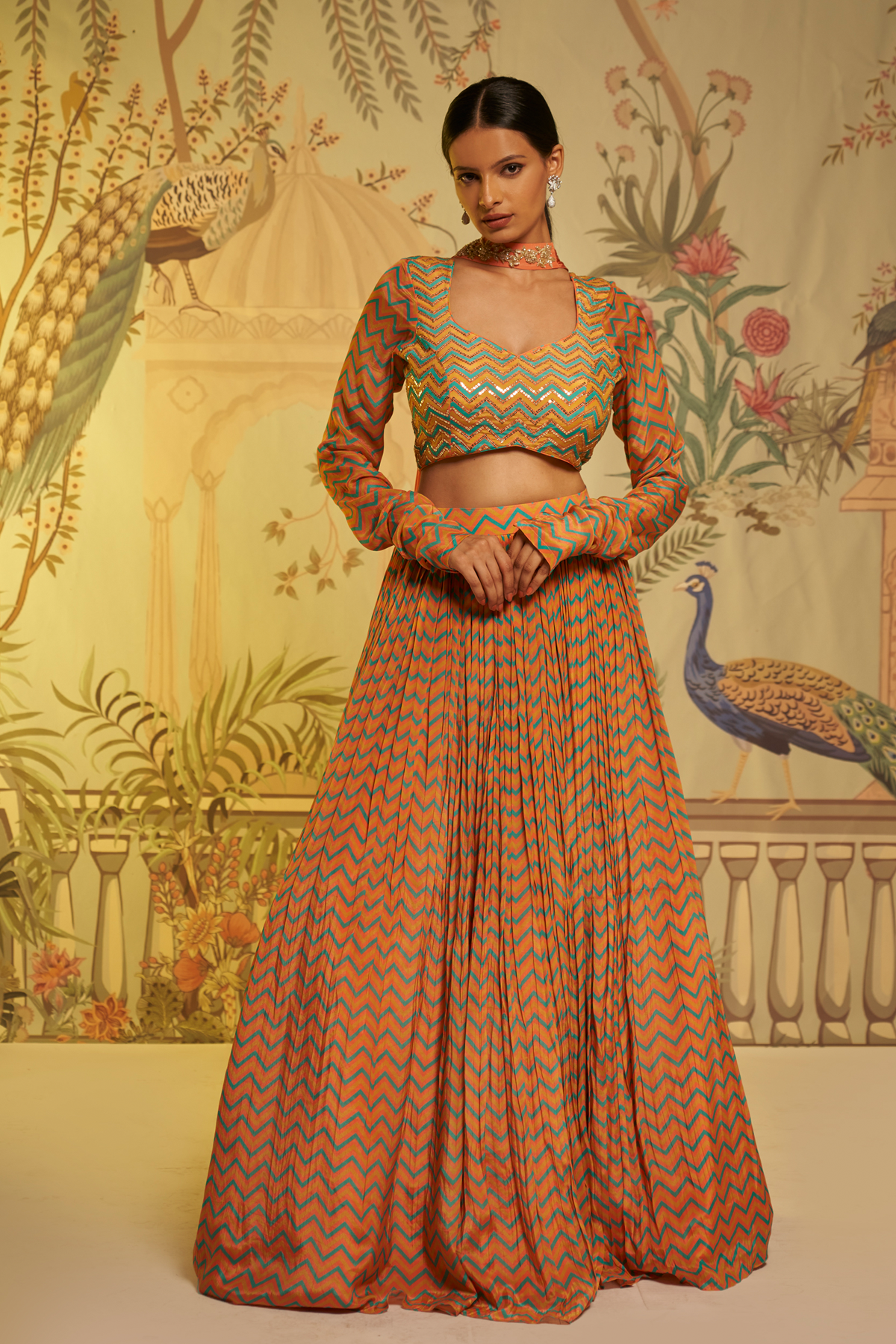 Chevron Lehenga