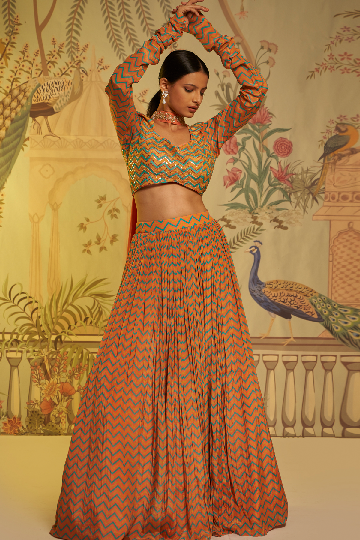 Chevron Lehenga