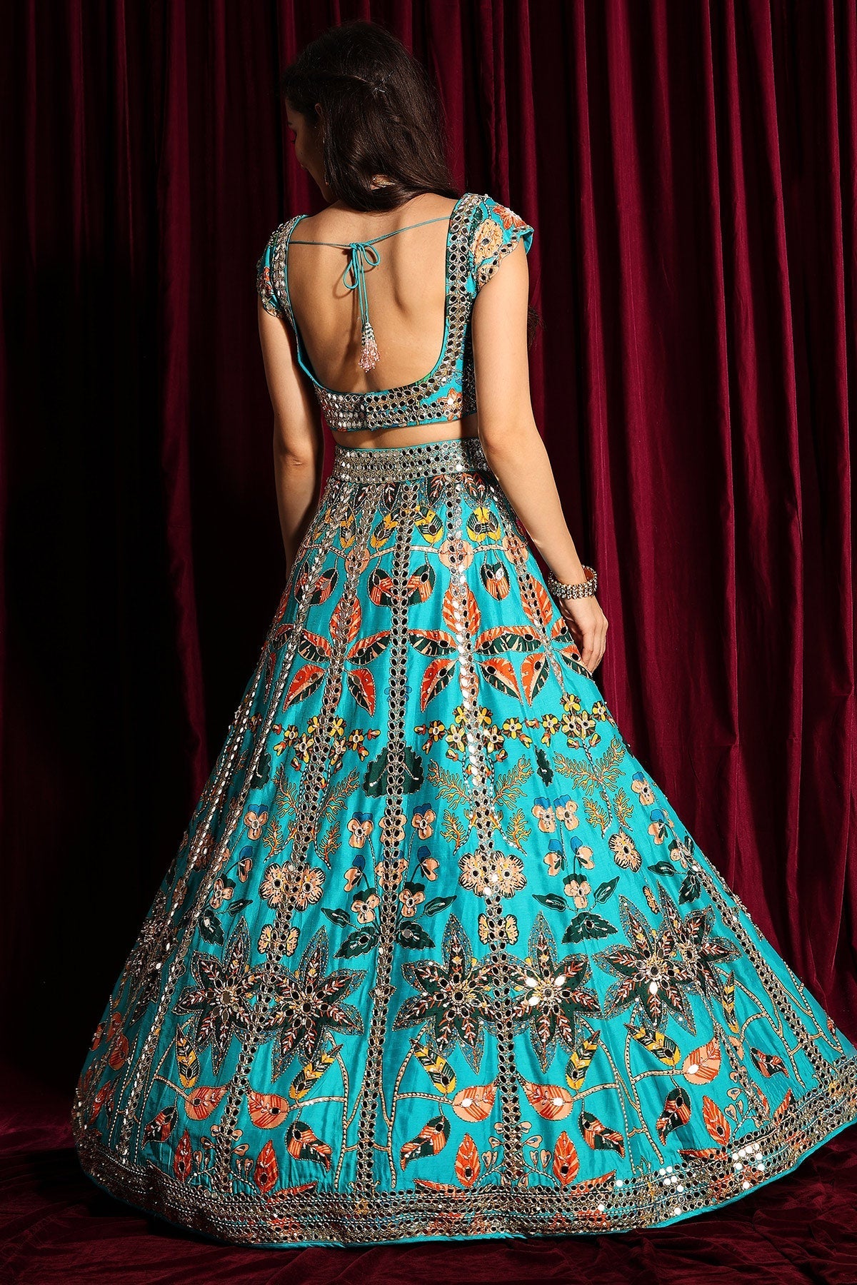 Turquoise Shalimar Lehenga