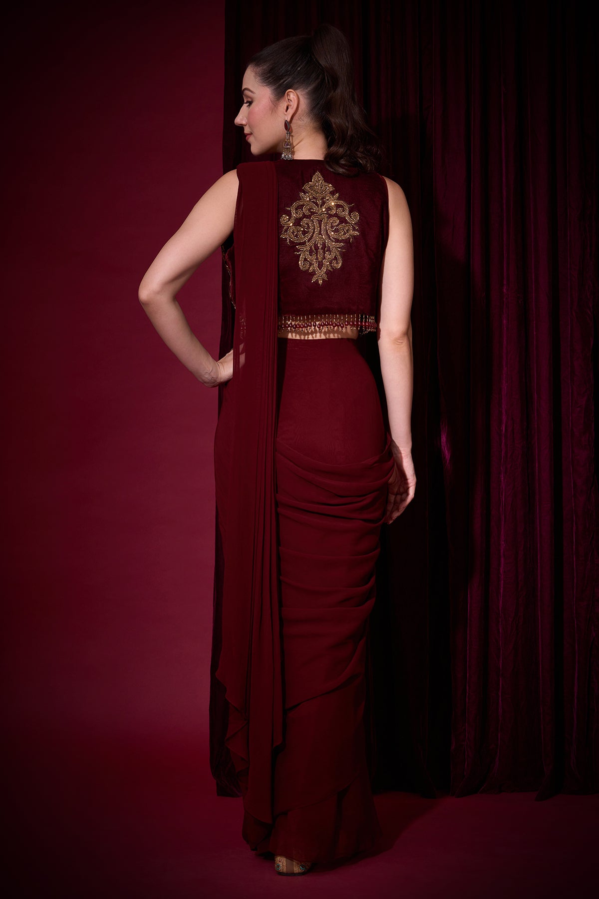 RUDRANI SAREE JACKET SET