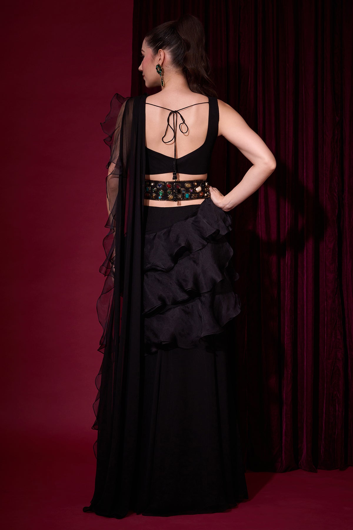 RAATRINI FRILL SAREE