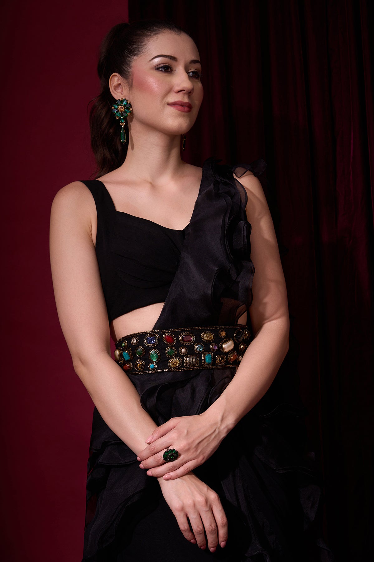 RAATRINI FRILL SAREE