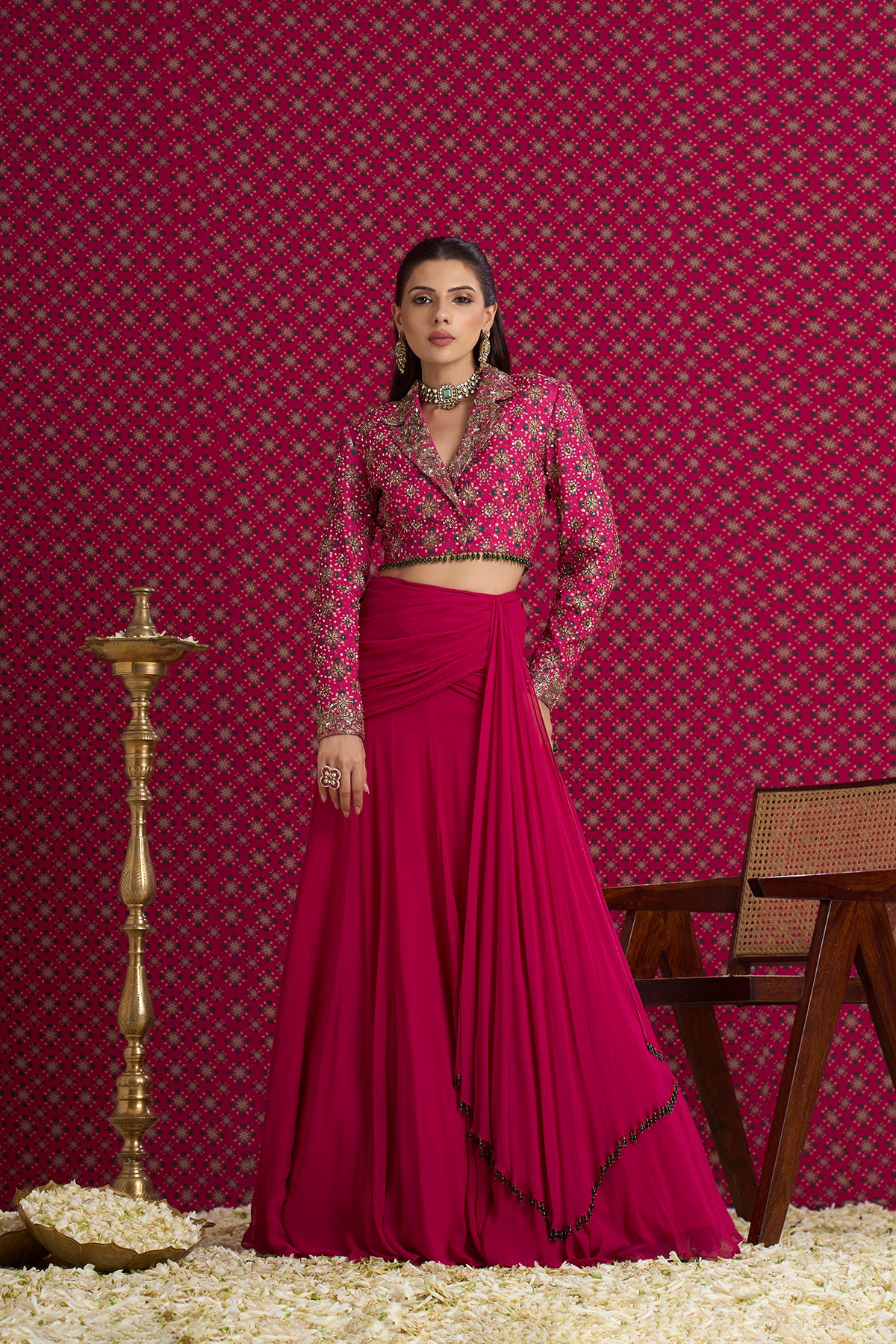 KETAKI DRAPE SKIRT SET
