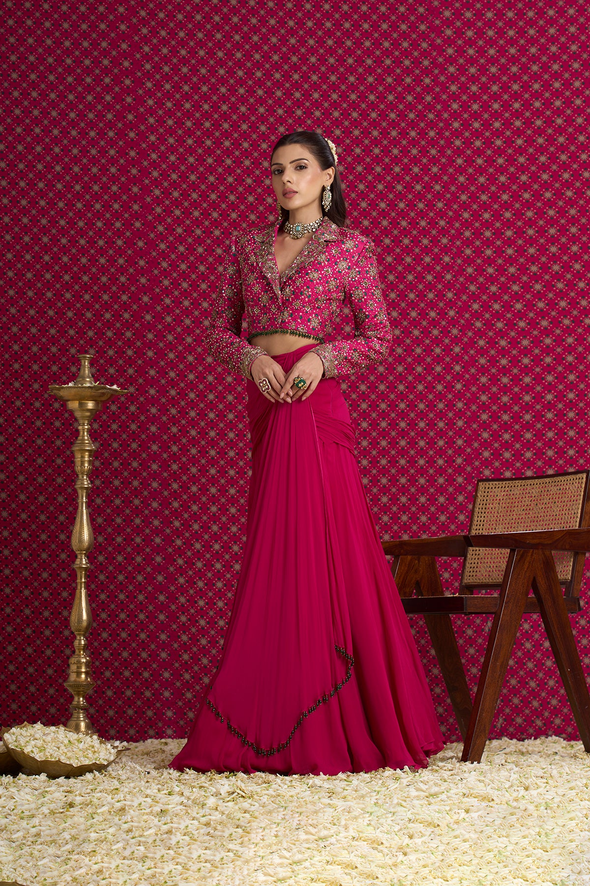 KETAKI DRAPE SKIRT SET
