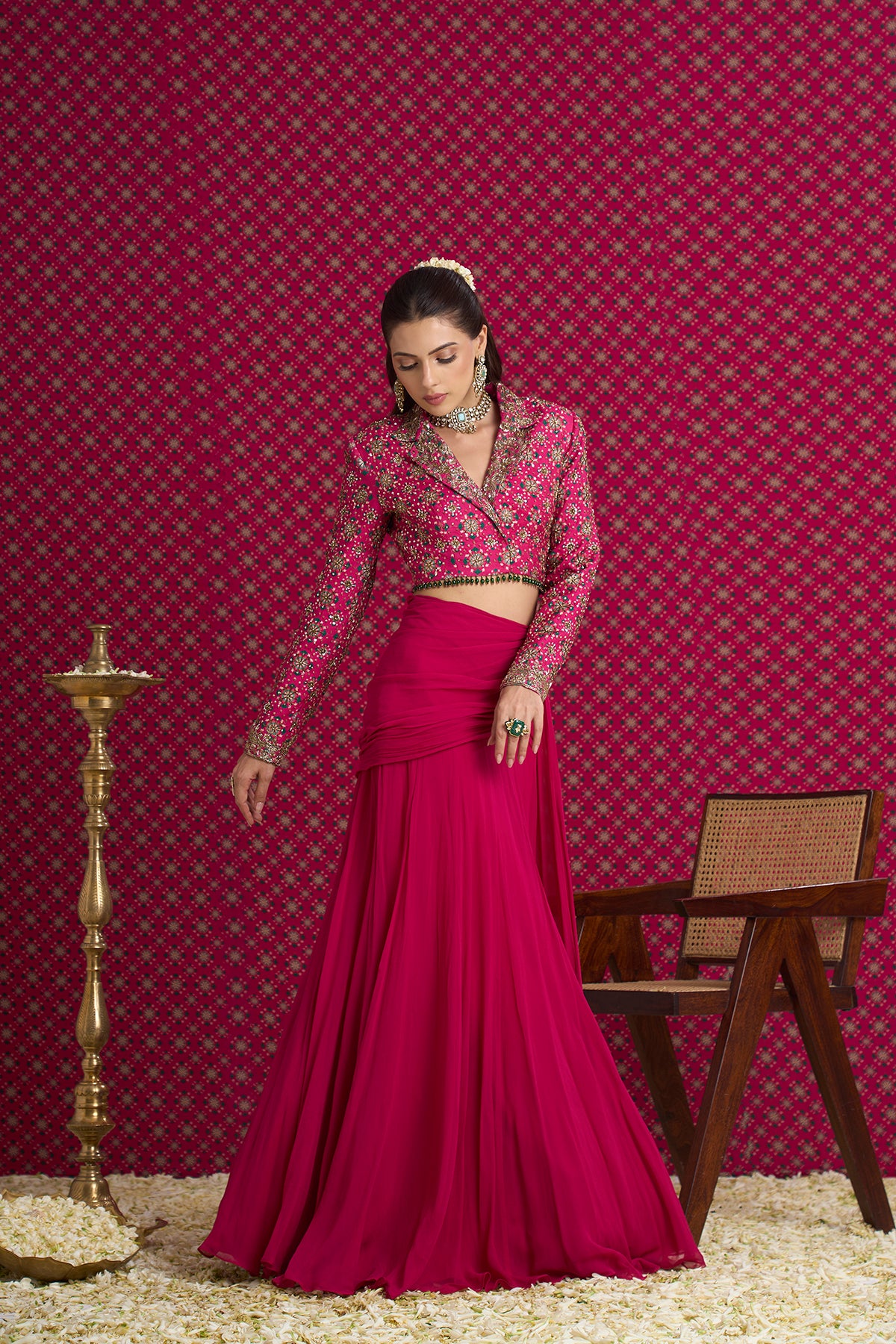 KETAKI DRAPE SKIRT SET