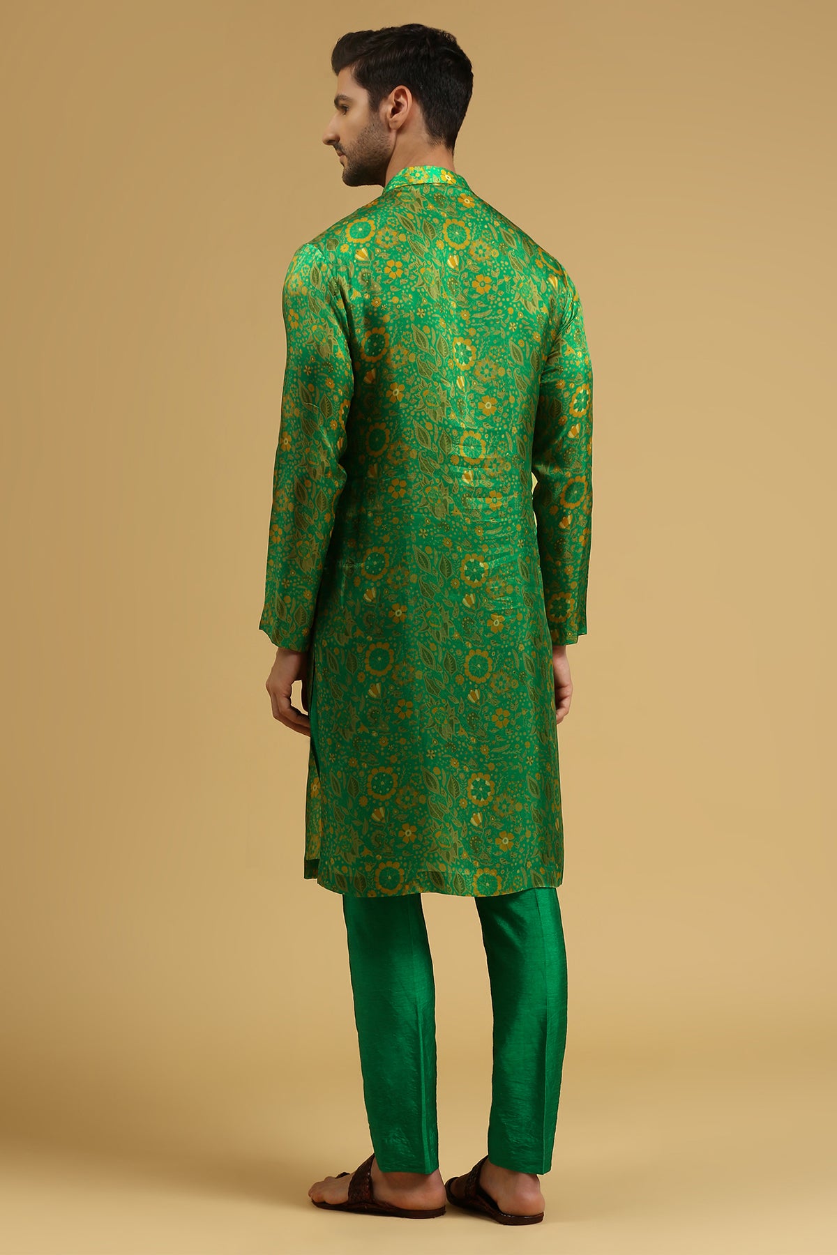 JADE GREEN PRINTED KURTA SET