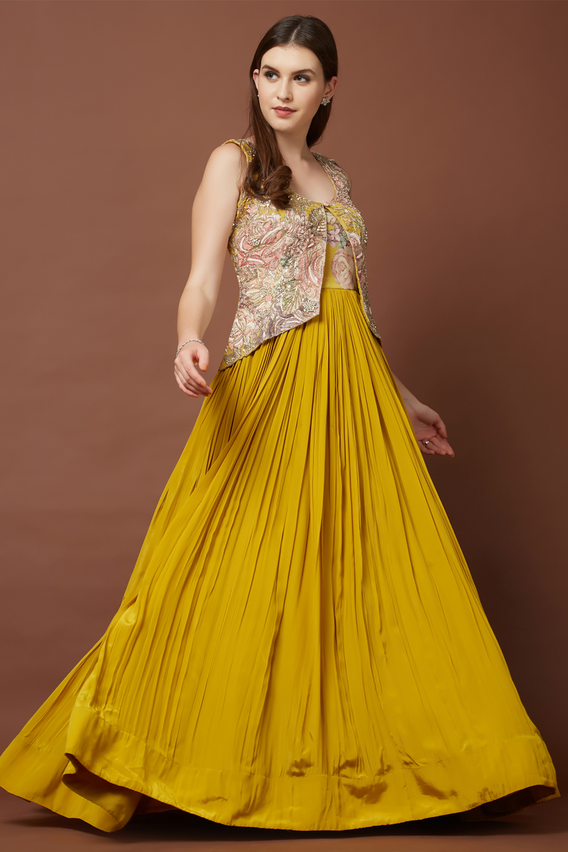 Anarkali with short jacket deals