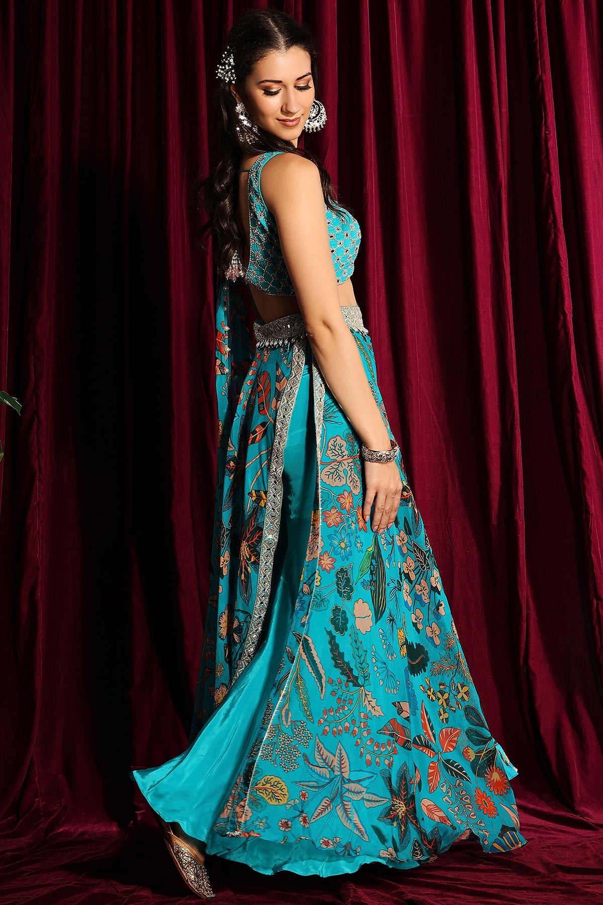 Gharara With Blouse And A Drape Saree