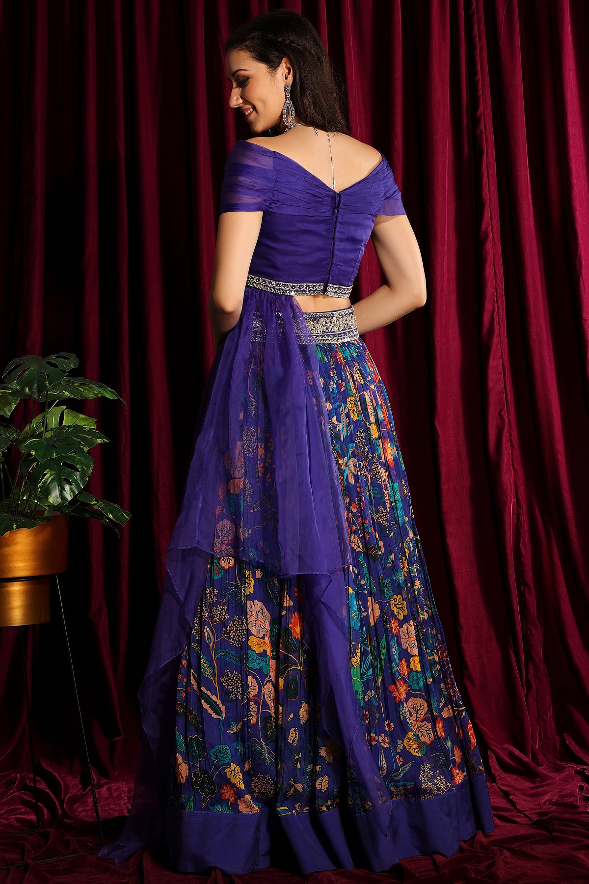 Organza Drape Lehenga