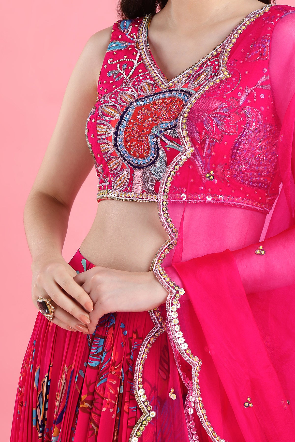 Pink Bahaar Lehenga