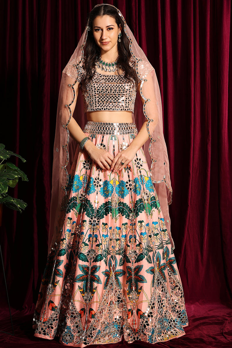 Designer Party Wear Soft Net Heavy Lehenga Choli.