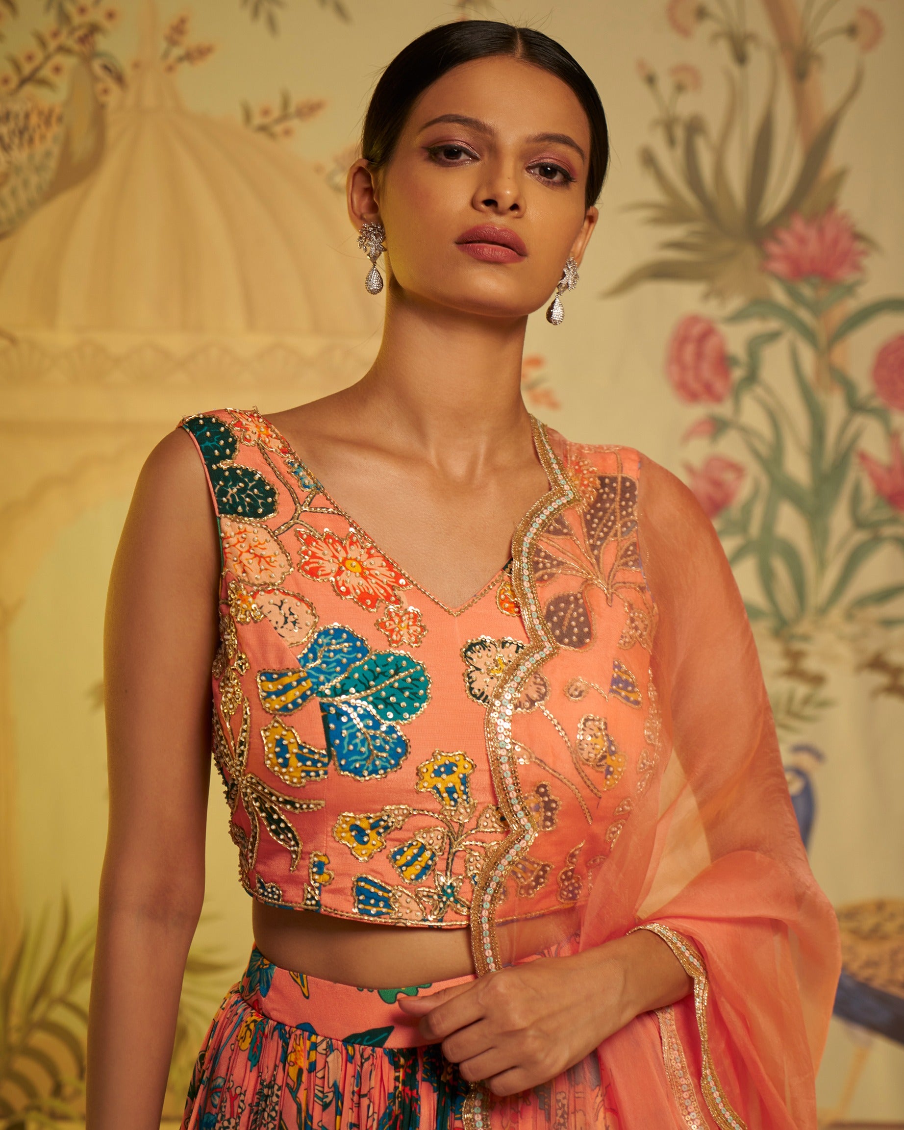 Peach Lehenga