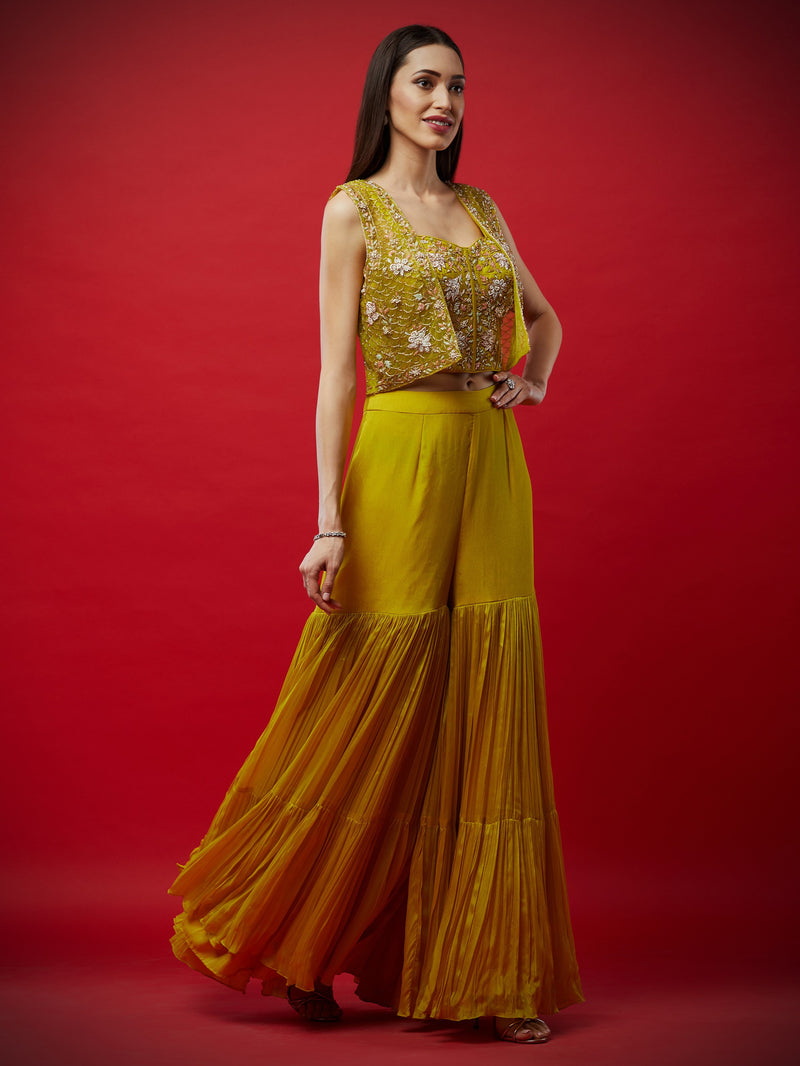 Lemon Corset Jacket Set Aayushi Maniar