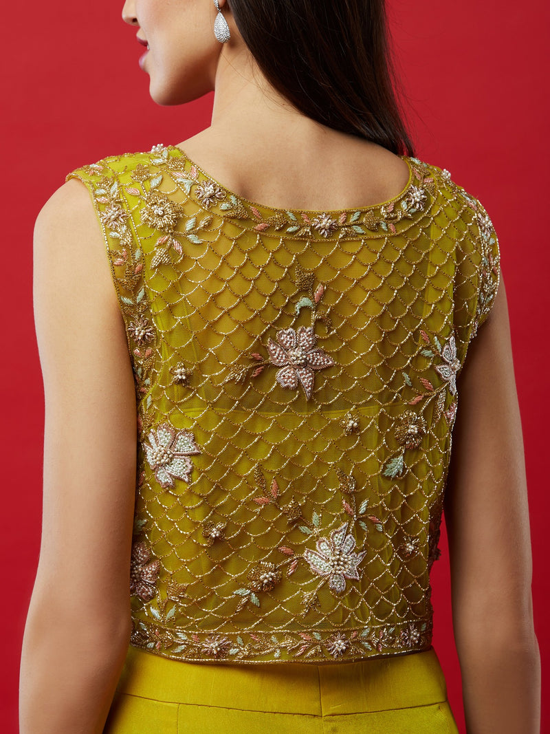 Lemon Corset Jacket Set Aayushi Maniar