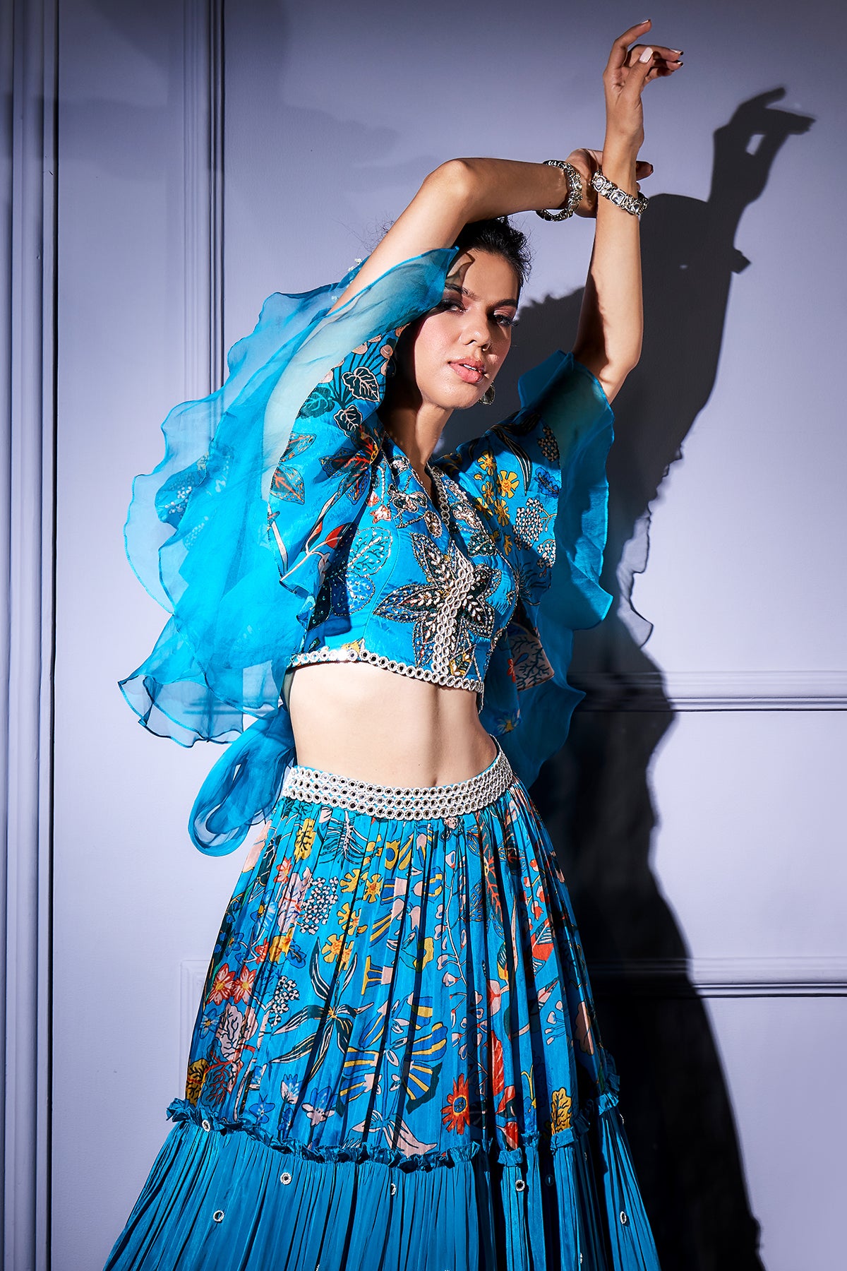 Frill Organza Lehenga