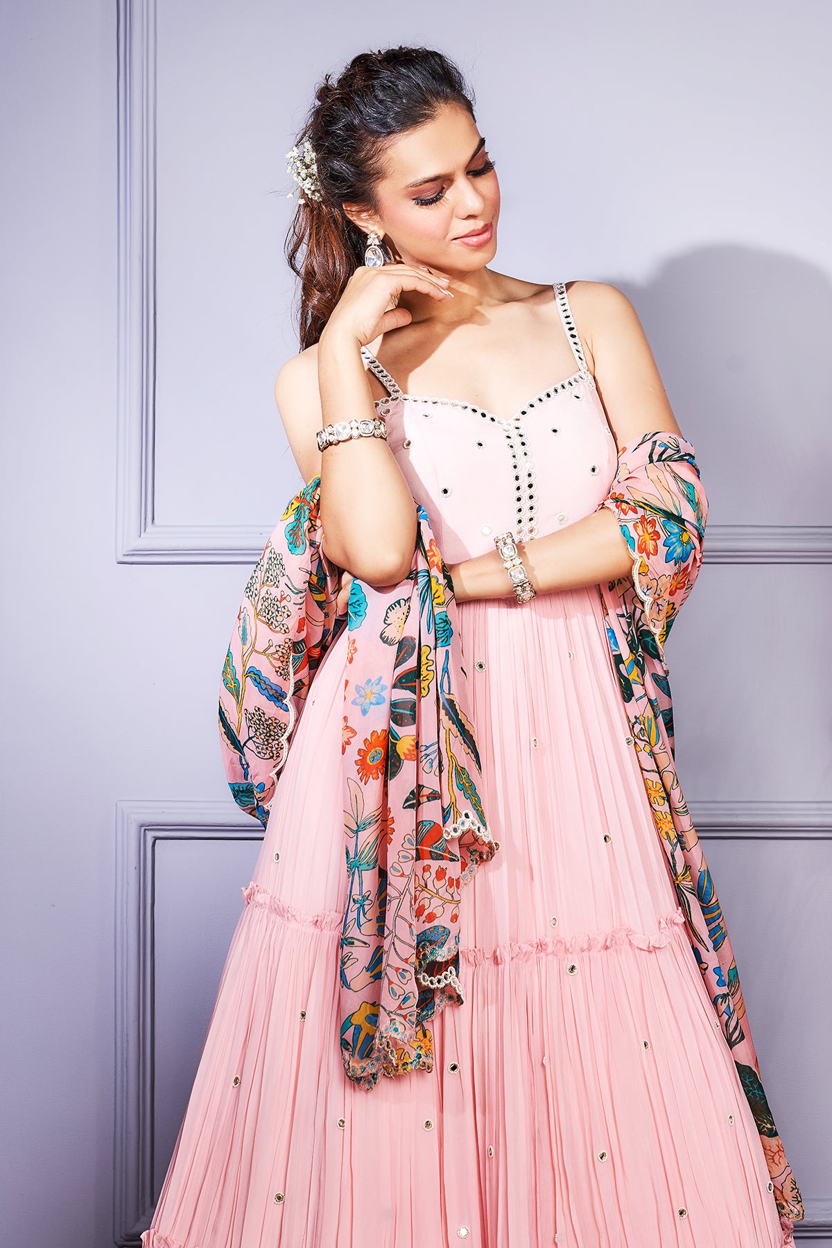 Layered Anarkali Gown