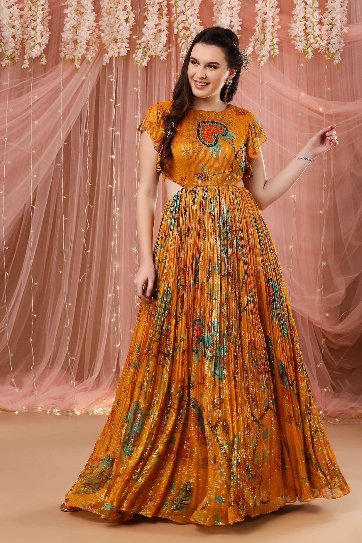 Mango Lurex gown