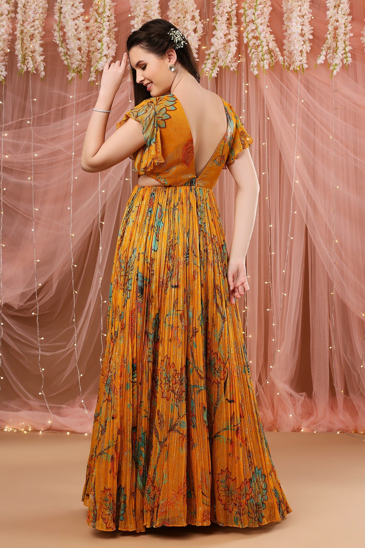 Mango Lurex gown