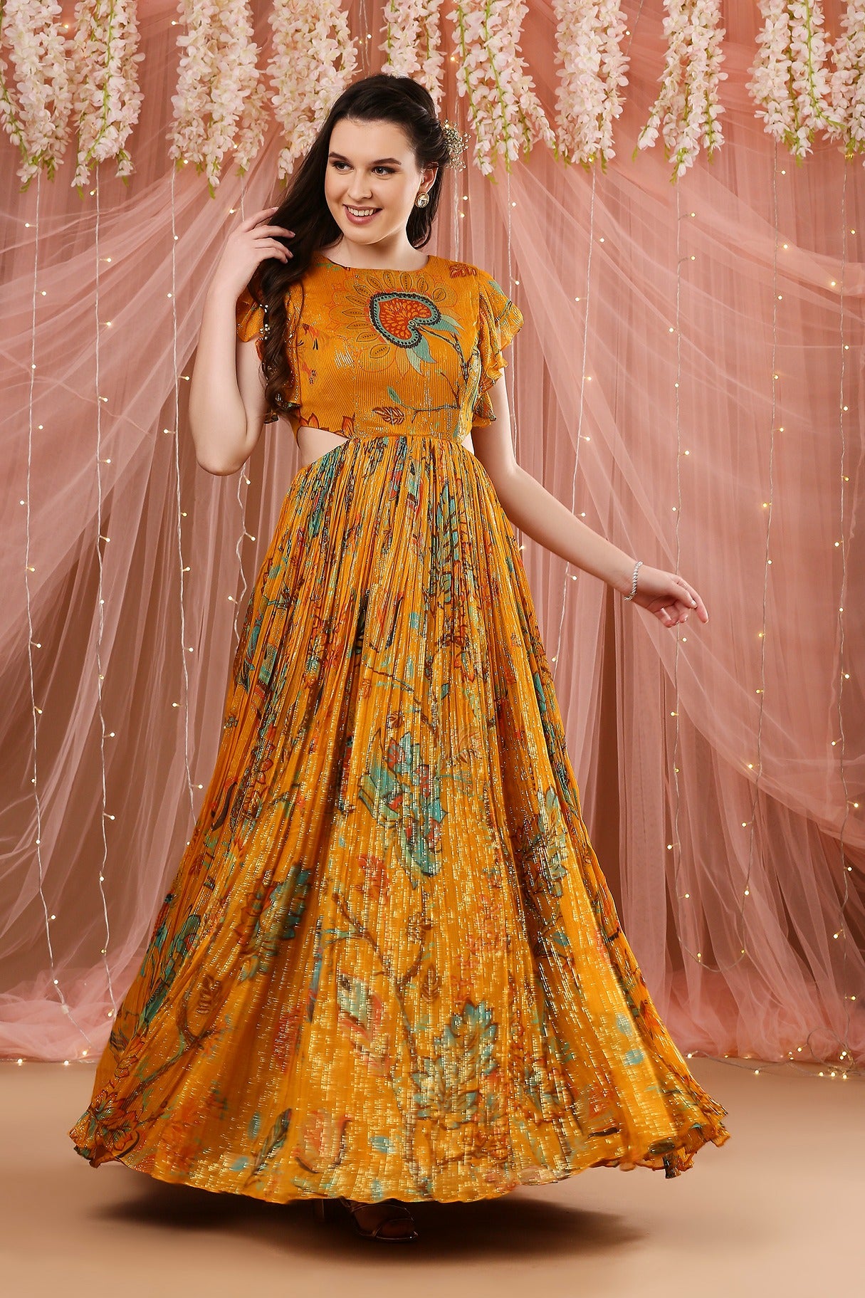 Mango Lurex gown