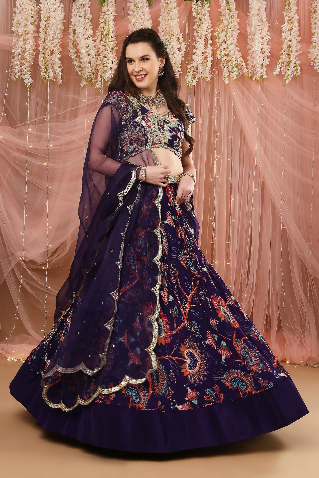 Purple Bahaar Lehenga