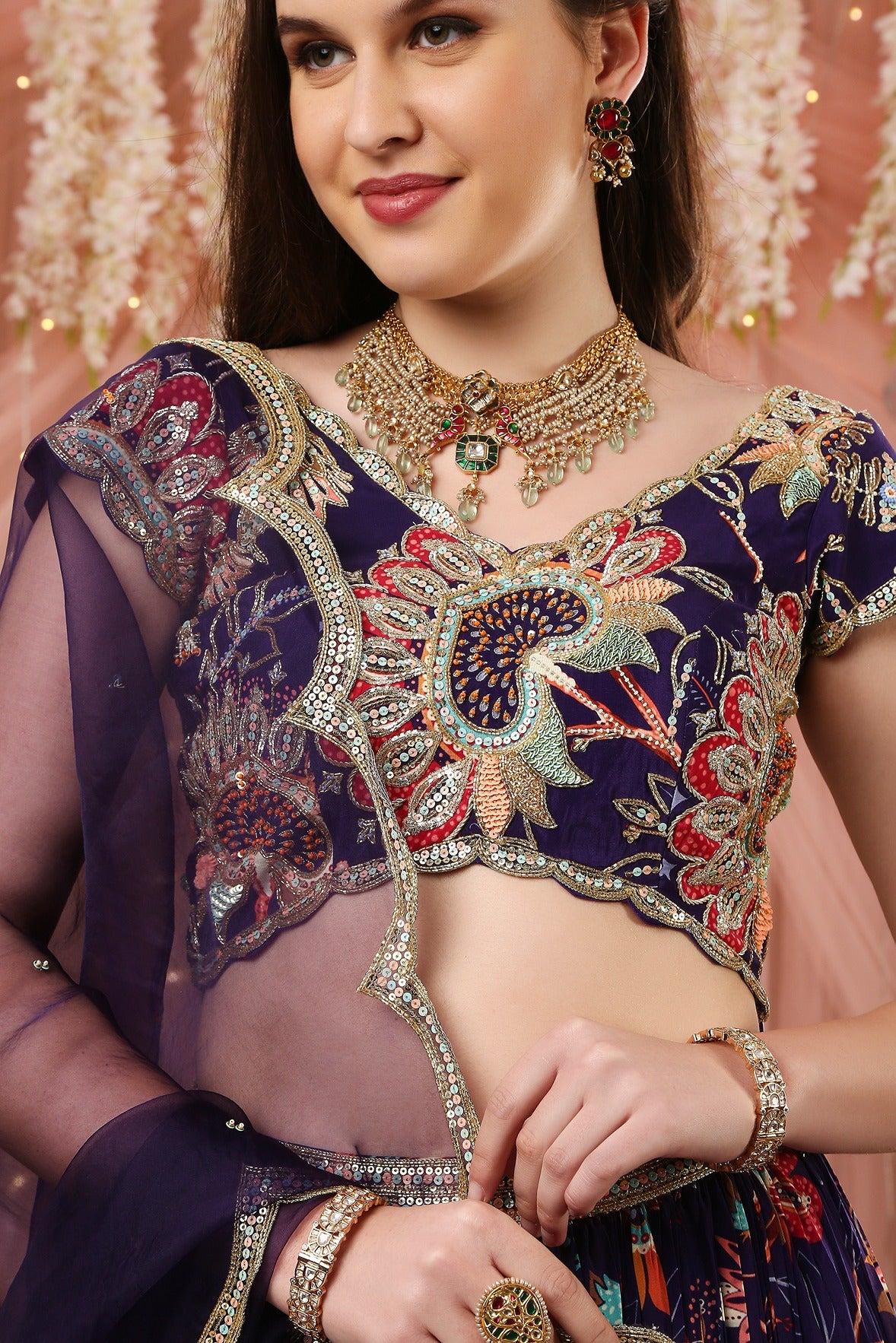 Purple Bahaar Lehenga