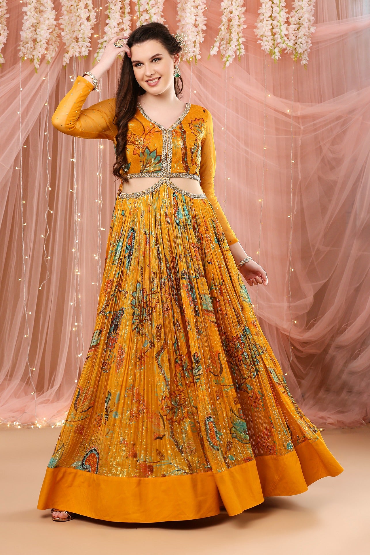 Mango cutout Anarkali