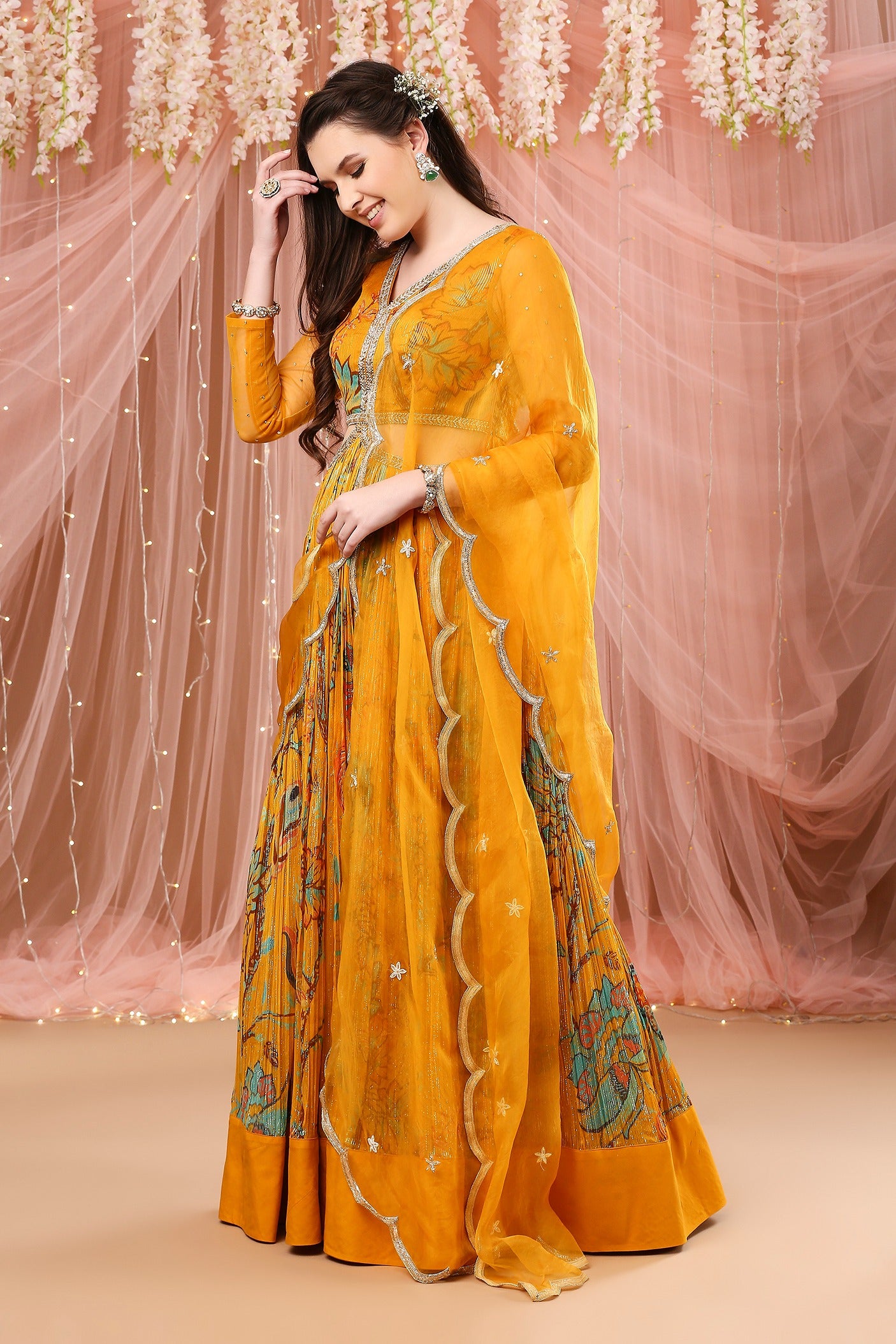 Mango cutout Anarkali