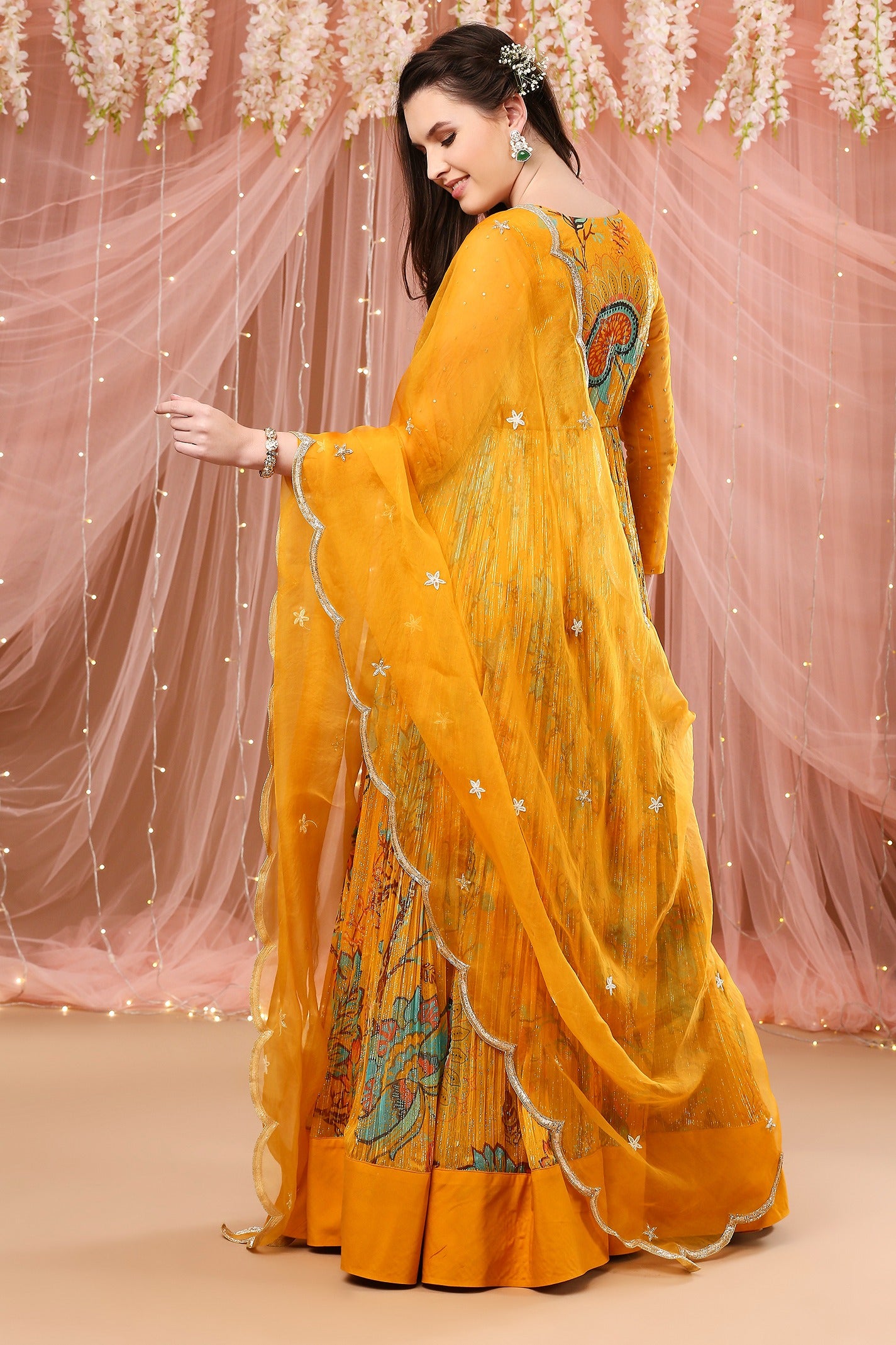 Mango cutout Anarkali