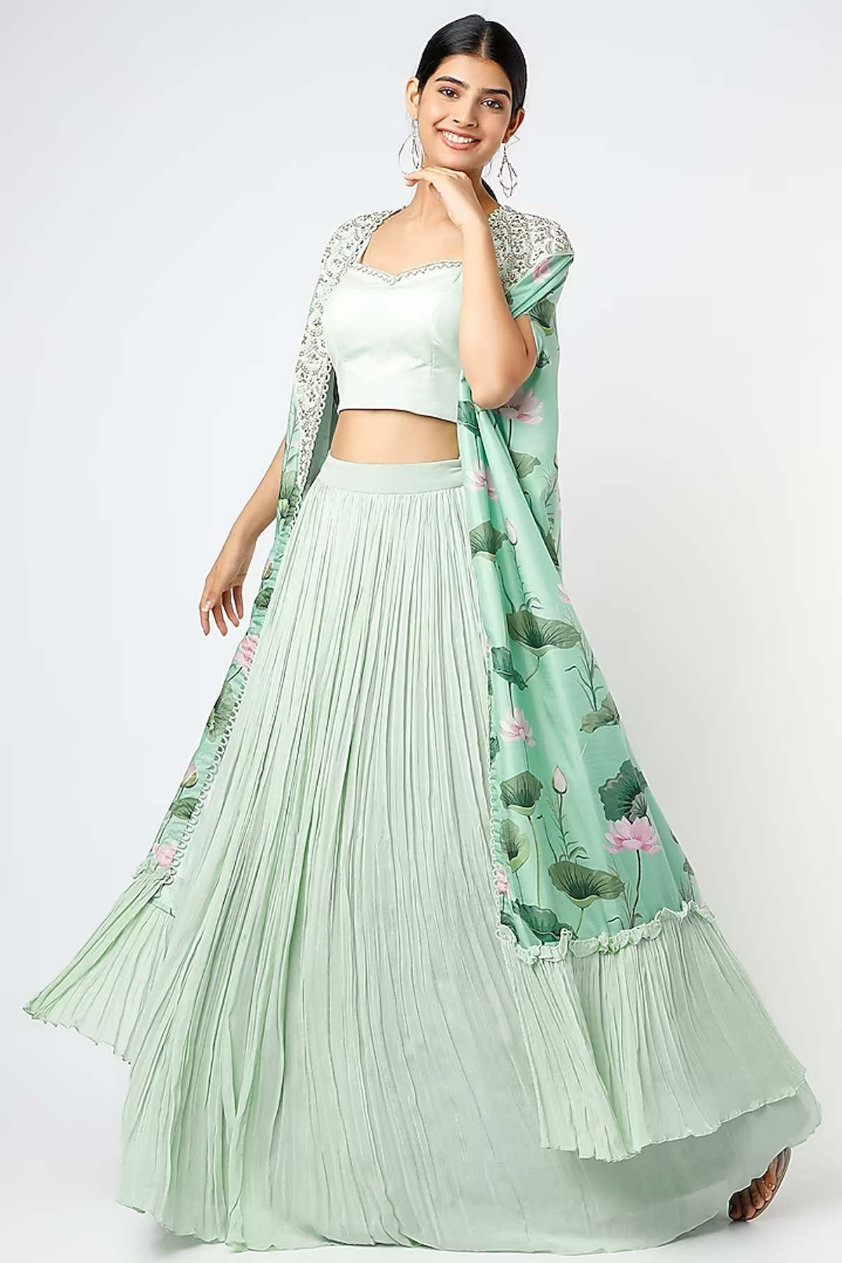 Printed Cape Lehenga