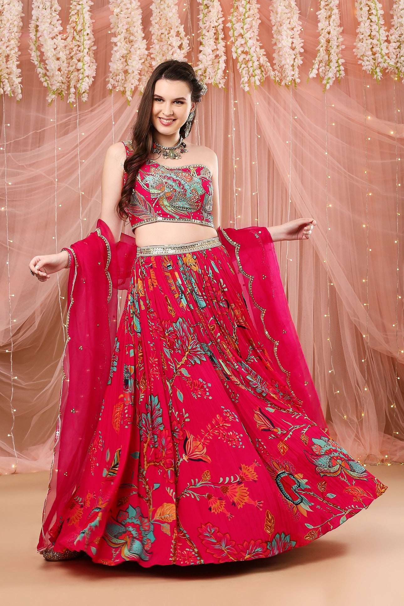 Rani One Shoulder Lehenga