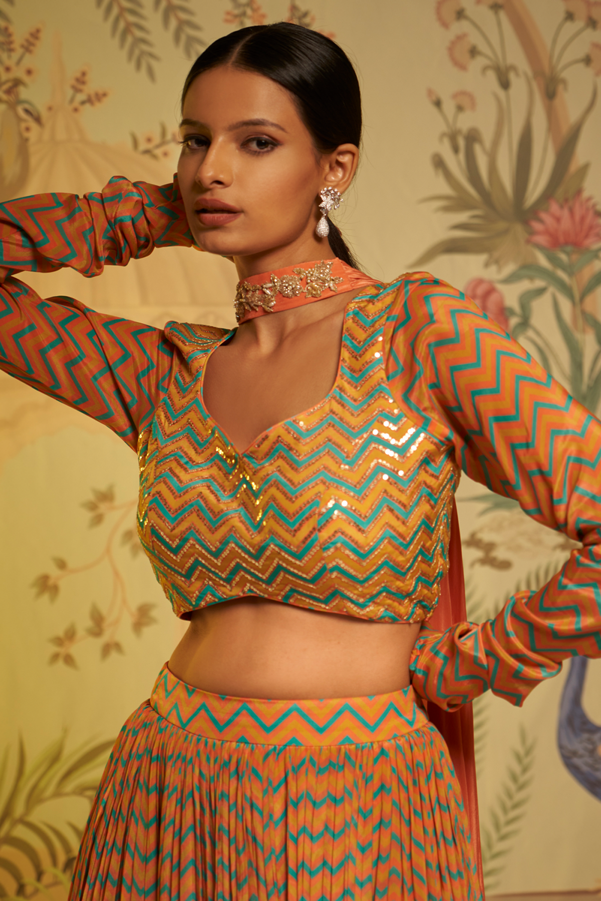 Chevron Lehenga